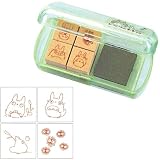 My Neighbor Totoro Design Stamp Set (4 Wooden Stamps and 1 Stamp Pad)