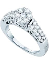 1.0CT DIAMOND FLOWER RING