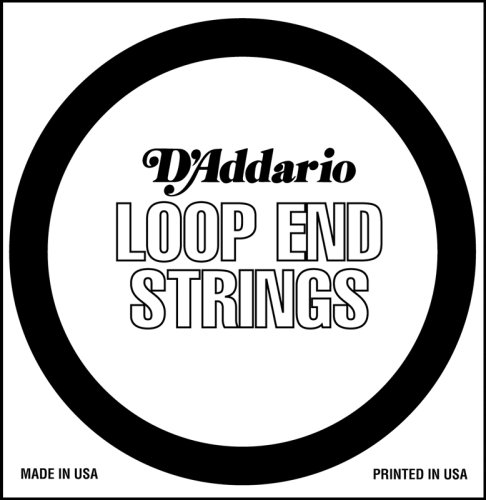 D'Addario LE016 Plain Steel Saiten mit Loop-End 0,04 cm (,016 Zoll) Einzelsaite
