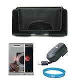 Marqee Horizontal Leather Carrying Pouch Cover Case with Fixed Belt Clip fo ....