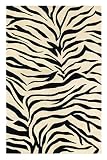 Rizzy Rugs CF-0783 5-Foot-by-8-Foot Craft Area Rug, Modern Black / Ivory