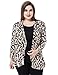 Chicwe Women's Waterfall Front Plus Size Jacket Blazer