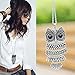 Leegoal Vintage, Retro Owl Pendant and Chain with Antiqued Silver Tone Finish