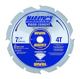 Irwin Tools 4935473 7-1/4-Inch x 4T Polycrystalline Diamond Fiber Cement Circular Saw Blade with 5/8-Inch Arbor