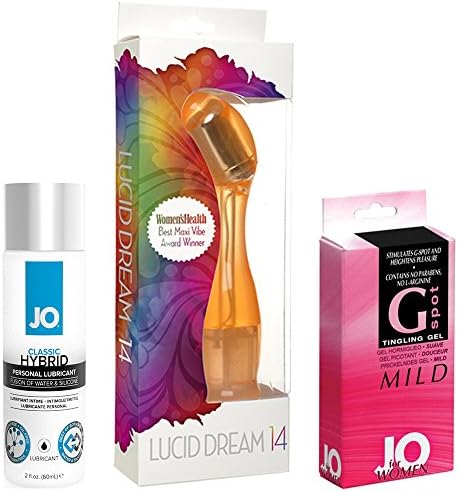 Lucid Dream 14 Multi-Speed, Waterproof G-Spot Vibrator (Includes Water & Silicone Based Lube and G-Spot Tingling Gel)