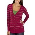Mossimo Supply Co. Juniors Boyfriend Cardigan Sweater - Magenta/Brown Stripe