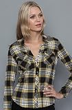 Obey The Footsie Button Up Shirt in Yellow,Tops (L/S) for Women