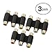 Aurum Cables 3 Pack 3 RCA Female to Female Coupler Jack Adapter