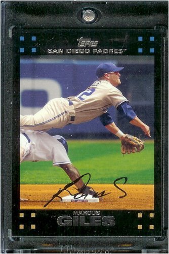 2007 Topps #98 Marcus Giles San Diego Padres Baseball Card - Mint Condition - Shipped in Protective Display Case!