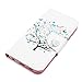 Galaxy S6 Case, Galaxy S6 Wallet Case, Tradekmk(TM) Cool Slim PU Leather Card Slots Wallet Stand Protector Case Cover[Butterflies Colorful Tree Design] for Samsung Galaxy S6 [+Stylus]