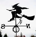 Wetterfahne, Windfahne Größe XL Motiv Hexe schwarz
