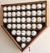 43 Baseball Display Case Cabinet Holder Wall Rack Home Plate Shaped w/ UV Protection- Lockable