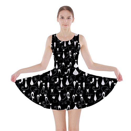 CowCow Womens Lovely Cats Pattern Skater Dress