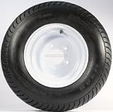 TRAILER TIRE + RIM 20.5 X 8 X 10 205/65-10 20.5/8-10 20.5/800-10 5 LUG WHEEL WHITE