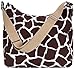 OiOi Baby Giraffe Classic Hobo Diaper Bag, Cocoa/White