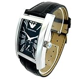 EMPORIO ARMANI エンポリオアルマーニ スモールセコンド レザーベルト メンズウォッチ ブラック AR0143