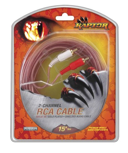 Raptor ISRCA-15 15-Feet (4.57m) SGL-Shield RCA Cable