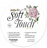 Fairfield Poly-Fil Soft Touch Pillow, 12-Inch Round, White, 1 Pillow