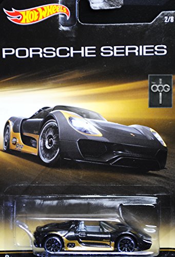 HOT WHEELS PORSCHE SERIES BLACK/GOLD PORSCHE 918 SPYDER 2/8