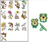 Yogi the Bear Cupcake Rings with Classic Cartoon Tattoos
