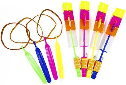 50pcs LED Flash Small Arrow Helicopter Funny Powered Boomerang Frisbee Amazing Toy For Outdoor Play