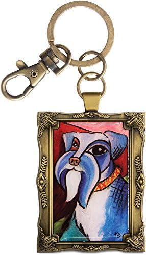 Pavilion Gift CompanyPavilion Gift Company 12034 Paw Palettes Keychain, 2 by 2-3/4-Inch, Schnauzer Pawcasso