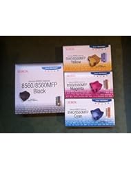 CE: Genuine Xerox Phaser 8560/8560mfp Solid Ink 4 Color Set 6 Black, 3 Yellow, 3 Cyan, and 3 Magenta 108R00723, 108R00724, 108R00725, 108R00727 - Xerox