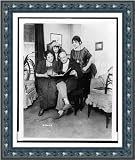 Historic Print (M): Opera stars read score of Tosca while listening to radio of opera
