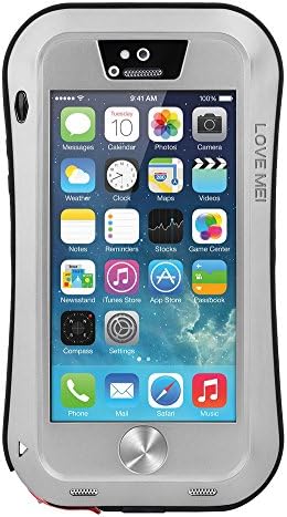 VicTec Waterproof Metal Cover Case For iPhone 5 5S Made Of Aluminum Frame Gorilla Sreen Dustproof ShockProof LOVE MEI-Silver