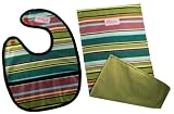 2 Red Hens One Line Day Bib and Burp Set