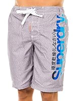 Superdry Short de Baño (Gris Jaspeado)