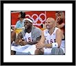 LeBron James & Jason Kidd 2008 Team USA Basketball Framed 8x10 Photograph Smiling on Bench