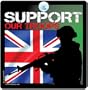 SUPPORT OUR TROOPS British Army Car Sign, Show Your Support for Members of the British Armed Forces / British Soldiers Serving around the World (Iraq, Afghanistan)