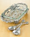 Arthur Court "Orchid" Casserole Dish with Stand, 3 Qt.