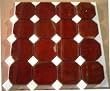 Designer Red Onyx Octagon With White Dots Polished Mosaics Meshed on 12" X 12" Sheet for Backsplash, Shower Walls, Bathroom Floors