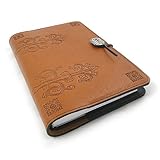 Da Vinci Refillable Embossed Leather Journal, 6 x 9-inch