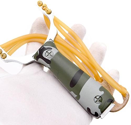 Hunting Equipment Powerful Sling Shot Aluminium AlloyCamouflage Bow Catapult Portable Outdoor Hunting