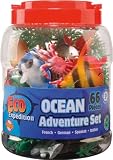 Enlarge toy image: Bucket of Plastic Aquatic Animals -  preschool activity for young kids