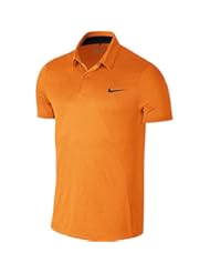 Sports: NEW Nike MM Fly Swing Knit Frame Polo Vivid Orange Medium Golf Shirt - Nike