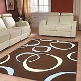 Kitchen & Housewares : Flash 1660 Brown Modern Large Cheap Rug 115cmx160cm