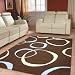 Kitchen & Housewares : Flash 1660 Brown Modern Large Cheap Rug 115cmx160cm
