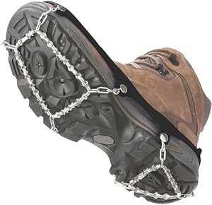 ICETrekkers Diamond Grip Traction Cleats, Large (Men's 9.5-12/Women's 10.5), Black