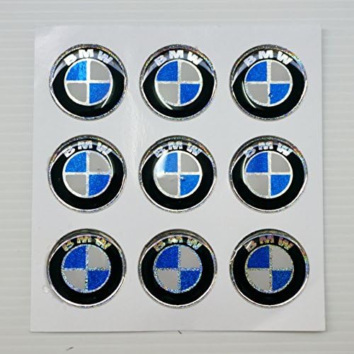 9 Pieces BMW Embossed Resin Sticker Decal Car Racing Motorcross Decal Motorcycle Truck Graphic Logo Bicycle Bike Stickers