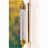 Conant Custom Brass T-1 VT Outdoor Thermometer - Brass, Antique Finish