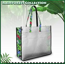Tree Frogs Tote Bag Frog with Clear Sides and Cotton Fabric - SEE Through Thru Bag for School Events or Beach GIFT IDEA for MEN Women Ladies MOM Mother or Dad Teachers and Travelers