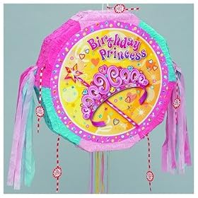 Pretty Princess Pop Out Drum Pull Pinata by Party Supplies