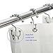Kictero Shower Curtain Rings ( Set of 12 ) 100% Stainless Steel Rustproof Double Glide Shower Curtain Hooks Glides Smothly Bathroom Hooks for Shower Liner and Shower Curtain