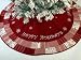Vintage Red Quilted Christmas Tree Skirt