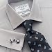 Charles Tyrwhitt Soft Grey Prince of Wales Check Slim Fit Dress Shirt (Single Cuff)