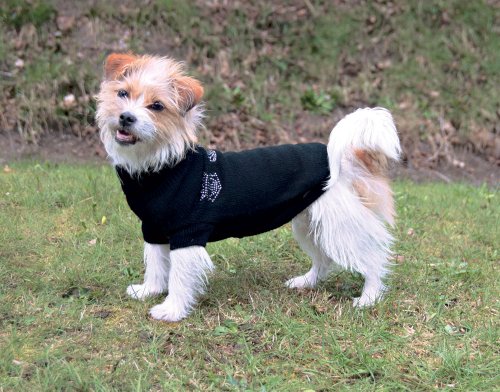 Trixie Hundepullover “Kingston”, M, 45 cm, schwarz/Strass